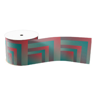 coral teal shades grosgrain ribbon