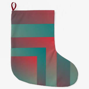 coral teal shades large christmas stocking