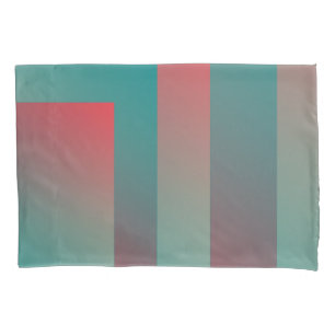 coral teal shades pillowcase