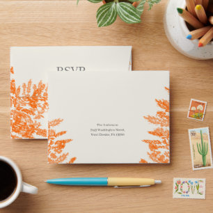 Coral Terracotta Wildflower Envelopes