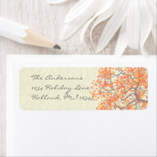 Coral Tree Damask Return Address