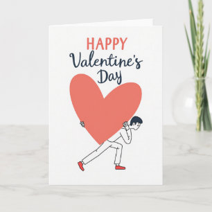 Coral Valentines Day Card