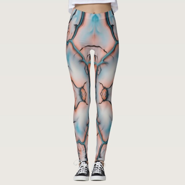 Coral veins leggings (Front)