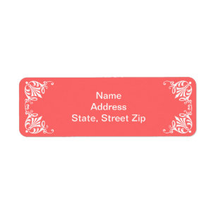 Coral Vintage Filigree Border