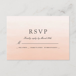 Coral Watercolor Wedding RSVP Response