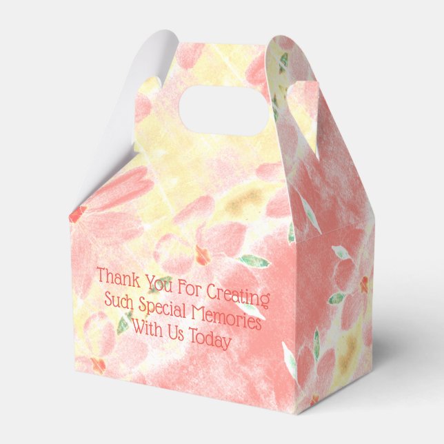 Coral Wedding Favour Box (Front Side)