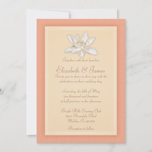Coral Wedding Invitations (Front)