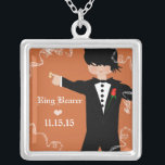 Coral Wedding Ring Bearer Necklace<br><div class="desc"></div>