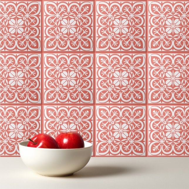 Coral white pattern Portuguese Mediterranean Tile (Creator Uploaded)