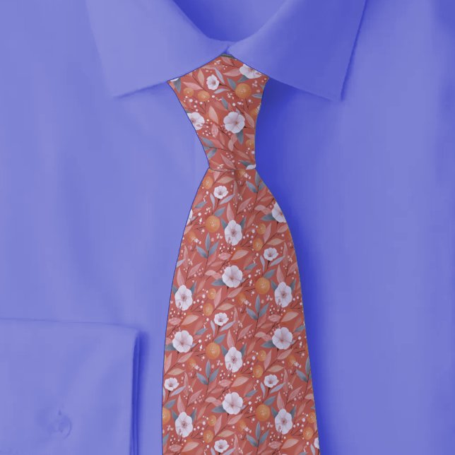 Coral Wildflowers Tie (Creator Uploaded)
