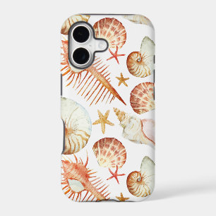 Coral With Shells And Crabs Pattern