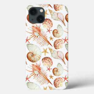 Coral With Shells And Crabs Pattern iPhone 13 Case