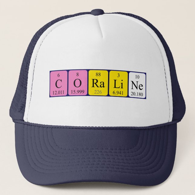 Coraline periodic table name hat (Front)