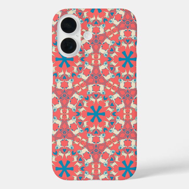 Corall Pug Pattern Case (Back)