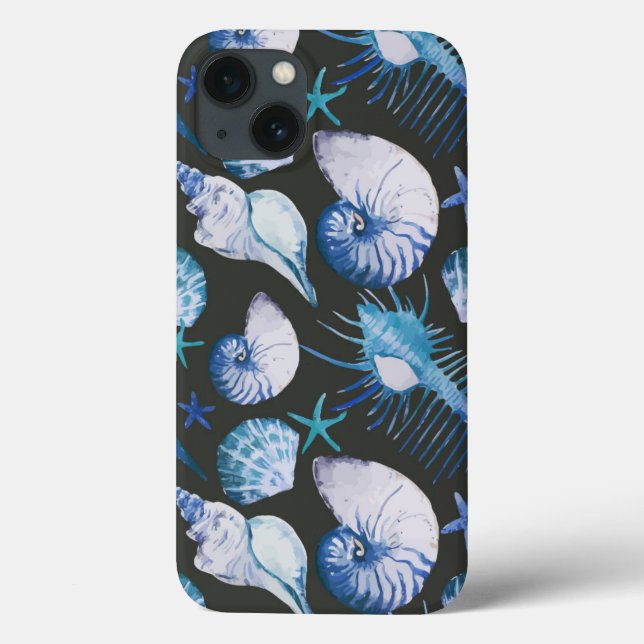 Corals With Shells Pattern Case-Mate iPhone Case (Back)