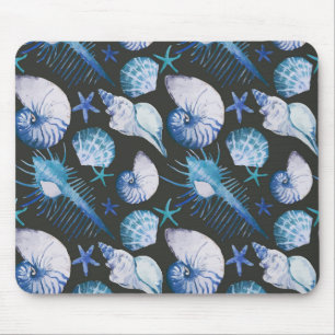 Corals With Shells Pattern Mouse Mat