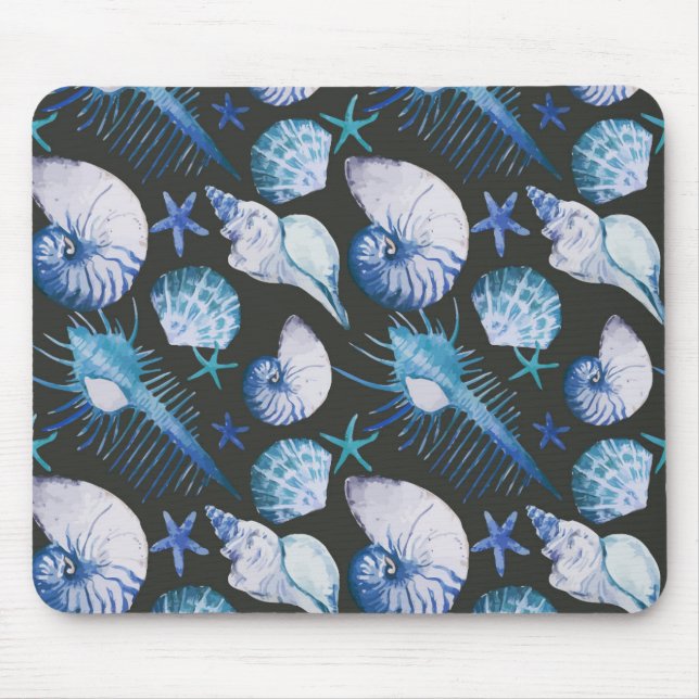 Corals With Shells Pattern Mouse Mat (Front)