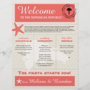 CoralWedding Welcome Letter for Dominican Republic
