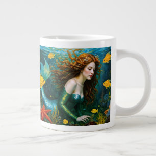 “Coralyn” – Beautiful Mystical Mermaid Large Coffee Mug