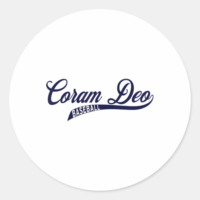 Coram Deo Bysebyll  Classic Round Sticker (Front)