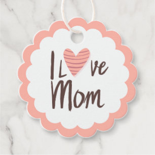 Corazón de mamá de amor - regalo del Día de la Mad Favour Tags