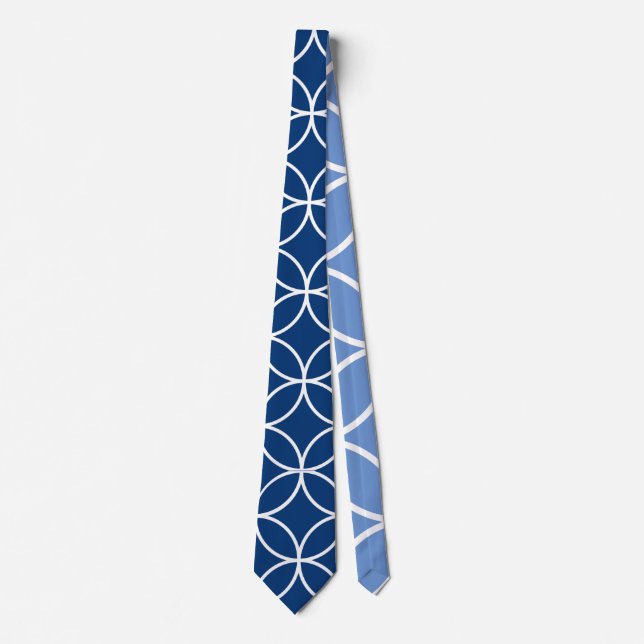Corbata con círculos entrelazados y fondo personal tie (Front)