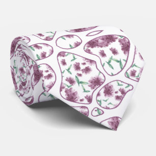 Corbata con manchas de flor jazmín tie