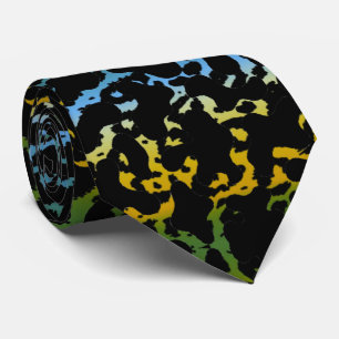 Corbata de leopardo en multicolor tie