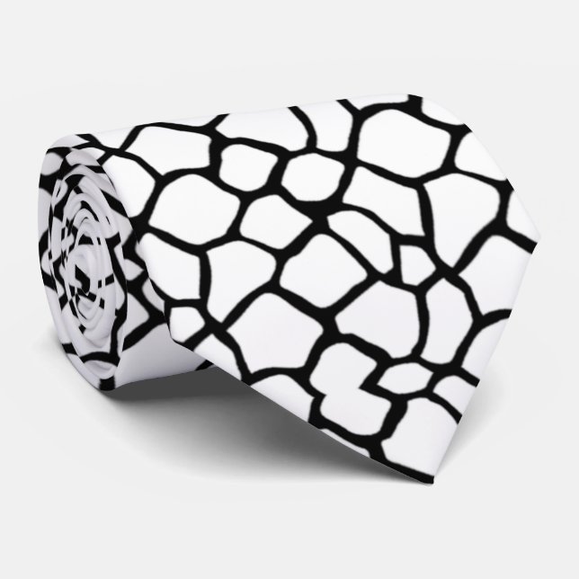 Corbata en blanco y negro tie (Rolled)