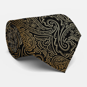 Corbata negra con beige tie