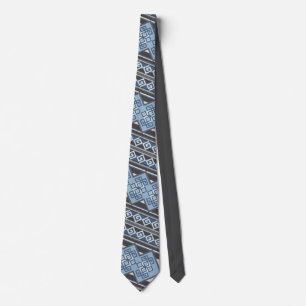 Corbata Para Traje Manto Andino Azul y Gris Tie
