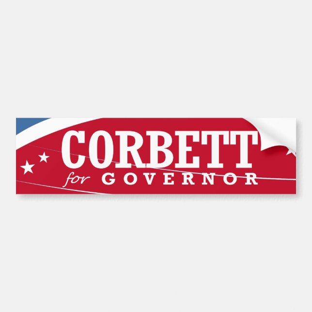 CORBETT FOR GOVERNOR 2014 BUMPER STICKER (Front)