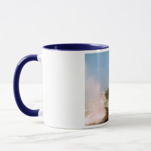 Corbiere Lighthouse in a winter storm Mug
