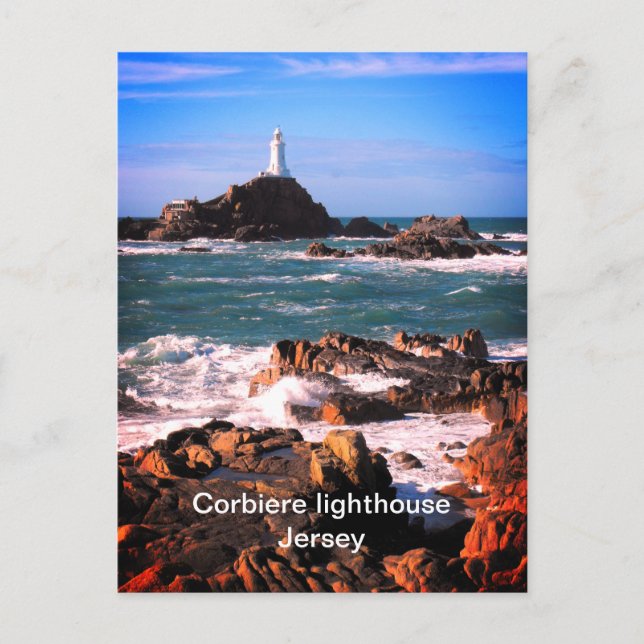 Corbiere lighthouse Jersey Postcard (Front)