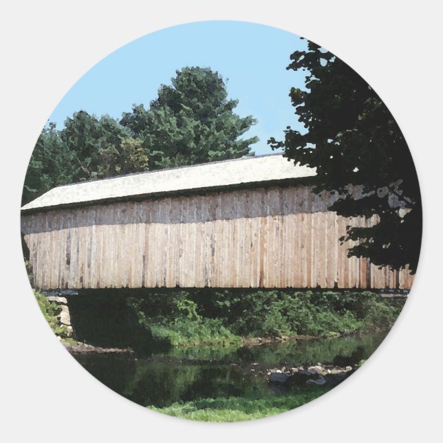 Corbin Covered Bridge Classic Round Sticker (Front)