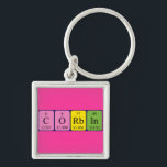 Corbin periodic table name keyring<br><div class="desc">Corbin spelled out as C O Rb In (Carbon Oxygen Rubidium Indium) on a keyring for the scientist in you.</div>