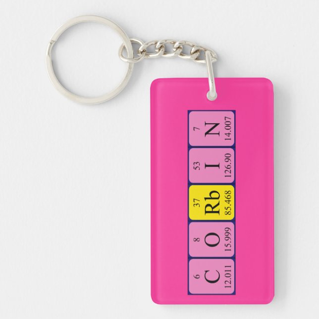 Corbin periodic table name keyring (Front)