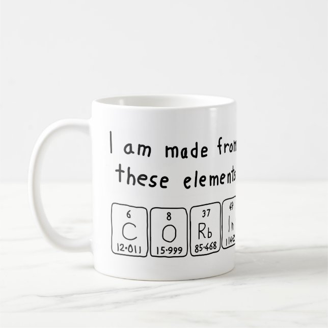 Corbin periodic table name mug (Left)