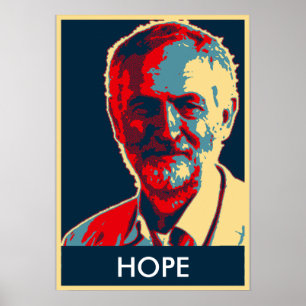 corbyn labour supporters customisable HOPE print