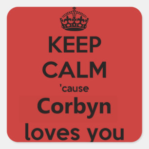 Corbyn Loves you Square Sticker