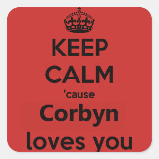 Corbyn Loves you Square Sticker