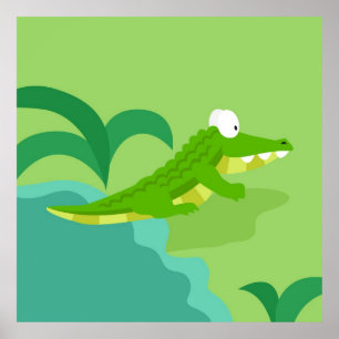 Corcodile from my world animals serie poster