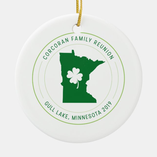 Corcoran Family Reunion Keepsake Ornament (Front)
