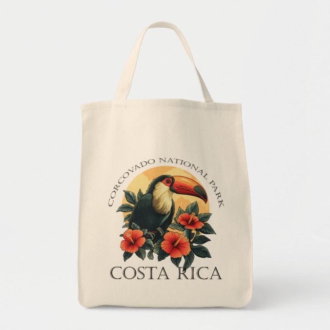 Corcovado Costa Rica Toucan Tote Bag (Front)