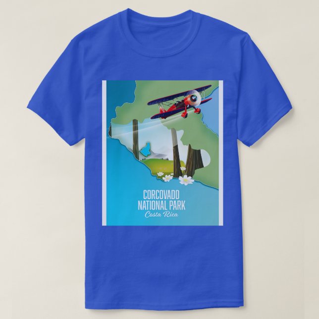 Corcovado National Park Costa Rica map T-Shirt (Design Front)