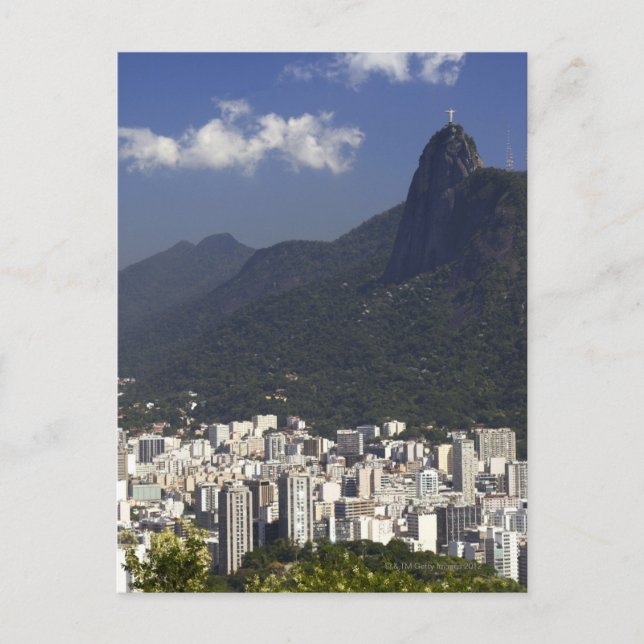 Corcovado overlooking Rio de Janeiro, Brazil Postcard (Front)