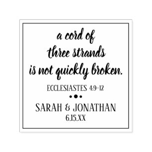 Cord of Three Strands Christian Wedding Self-inking Stamp