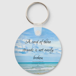 Cord of Three Strands Ocean Beach Key Ring