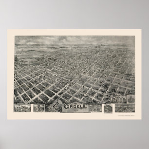 Cordele, GA Panoramic Map - 1908 Poster