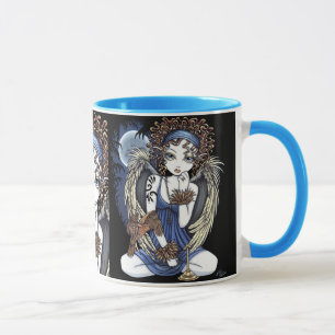 "Cordelia" Gothic Moon Oil Bird Angel Art Mug
